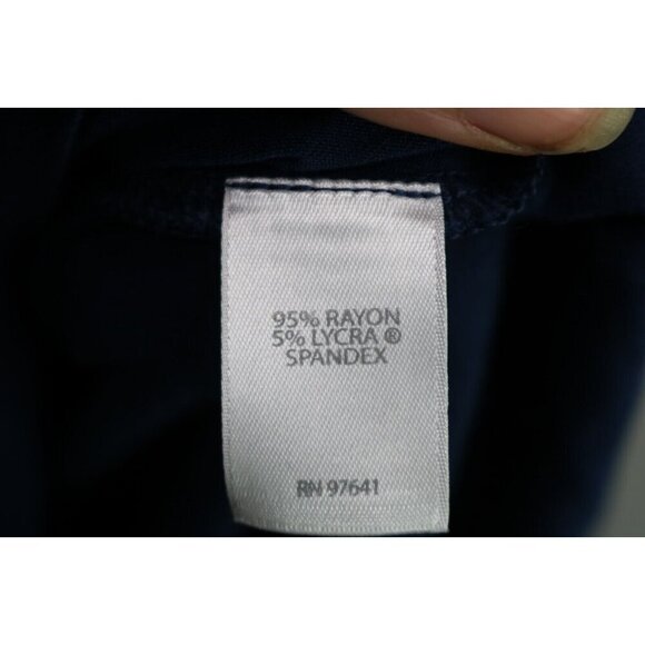 J.Jill Wearever 3/4 Sleeve Cowl Neck Top-Size Medium-Navy Blue - Picture 6 of 10